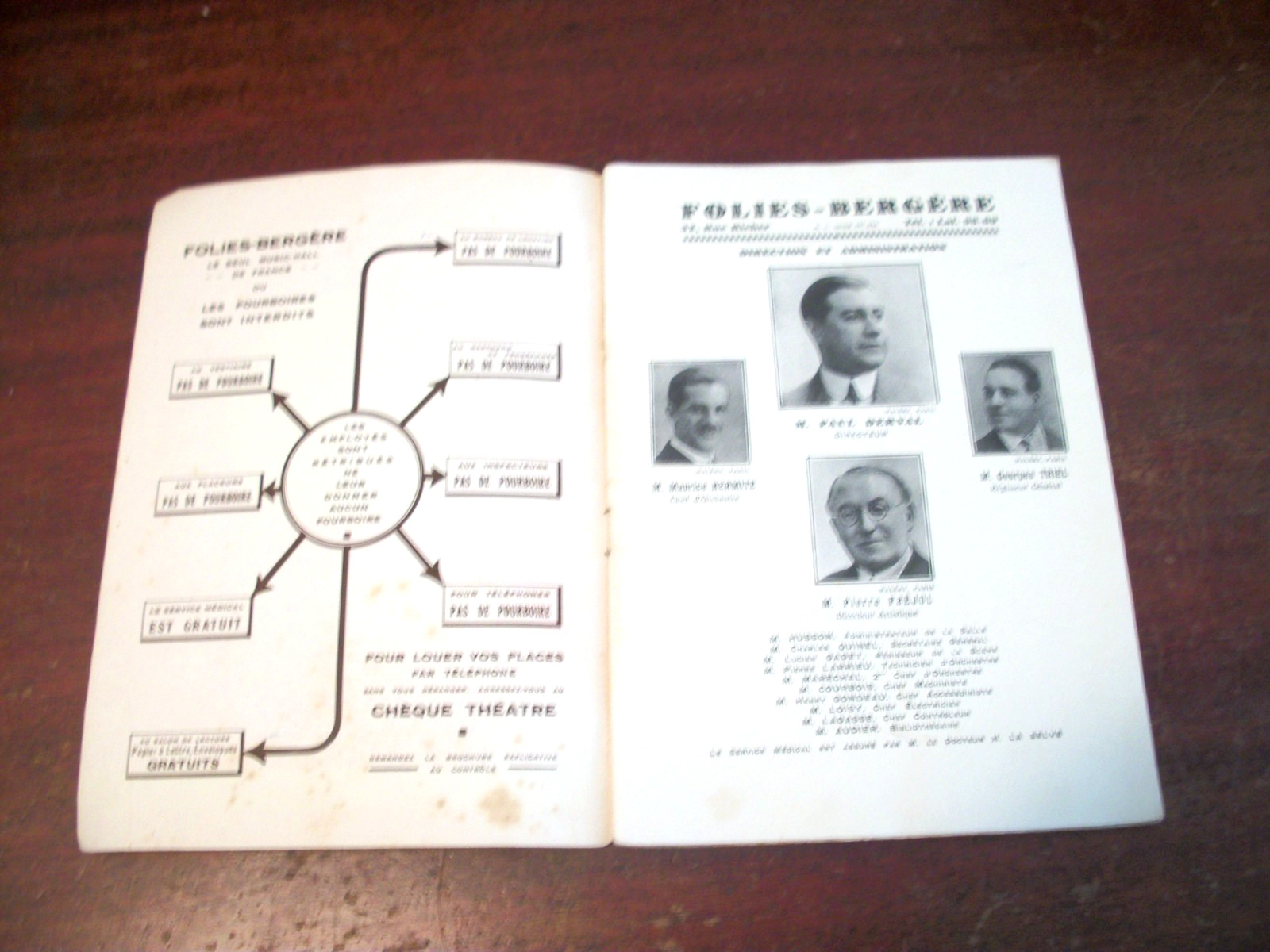 1930 FOLIES BERGERE Music Hall Playbill Booklet