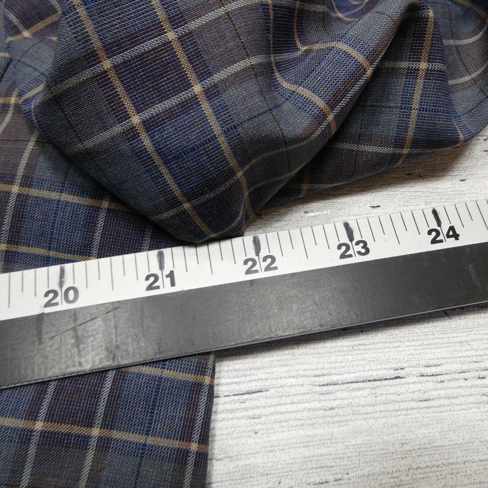 Trend Maxman Blazer Mens 42S Blue Rust Plaid Super 140s Wool Sport Coat Jacket