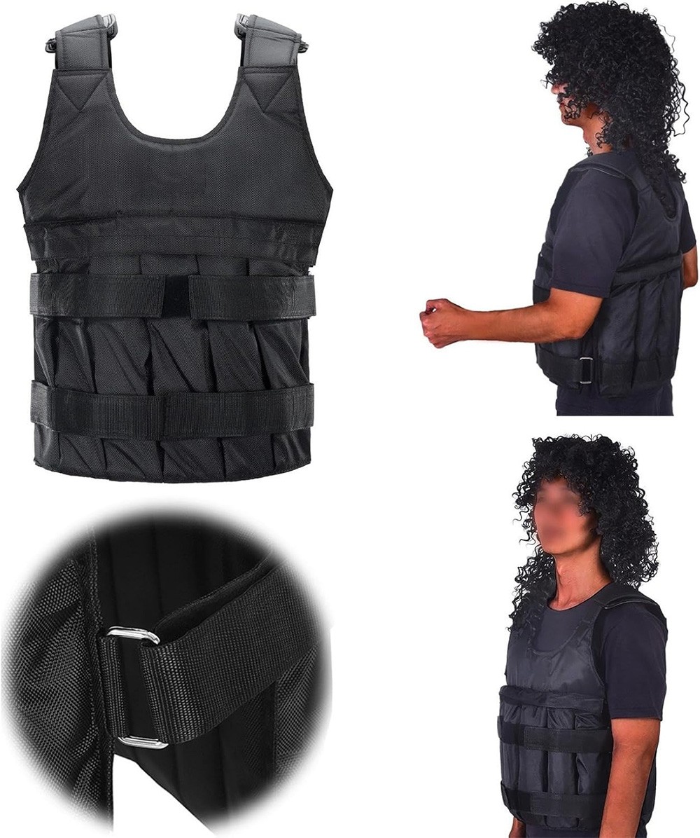 Exercise Weighted Vest Fitness Training Workout Sport 110lbs Weighted Adjustable