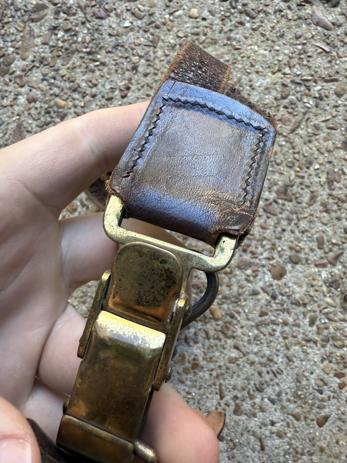 German Military Sword Hanger WW1 WW2 Era Unsure Leather