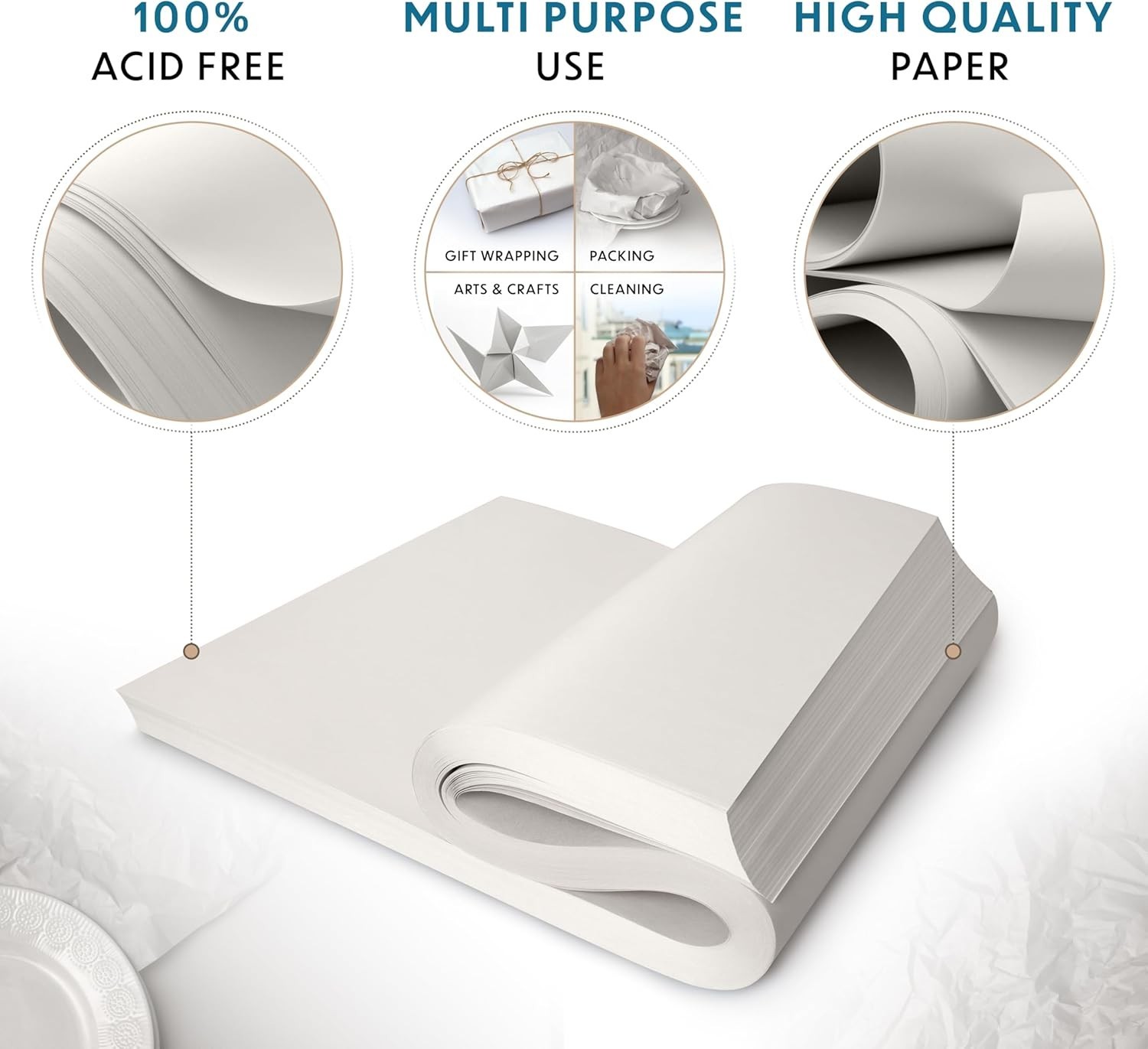 White Bulk Packing Paper Sheets for Moving& Protecting | 640 sheets | 12x17