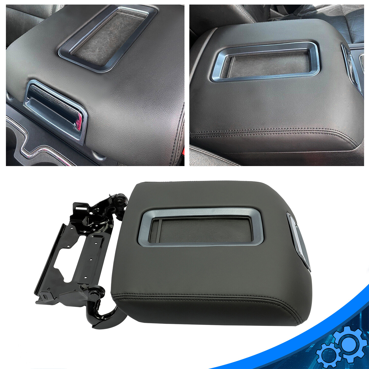Leather Center Console Armrest Lid For 2014-2019 Chevrolet Silverado GMC Sierra