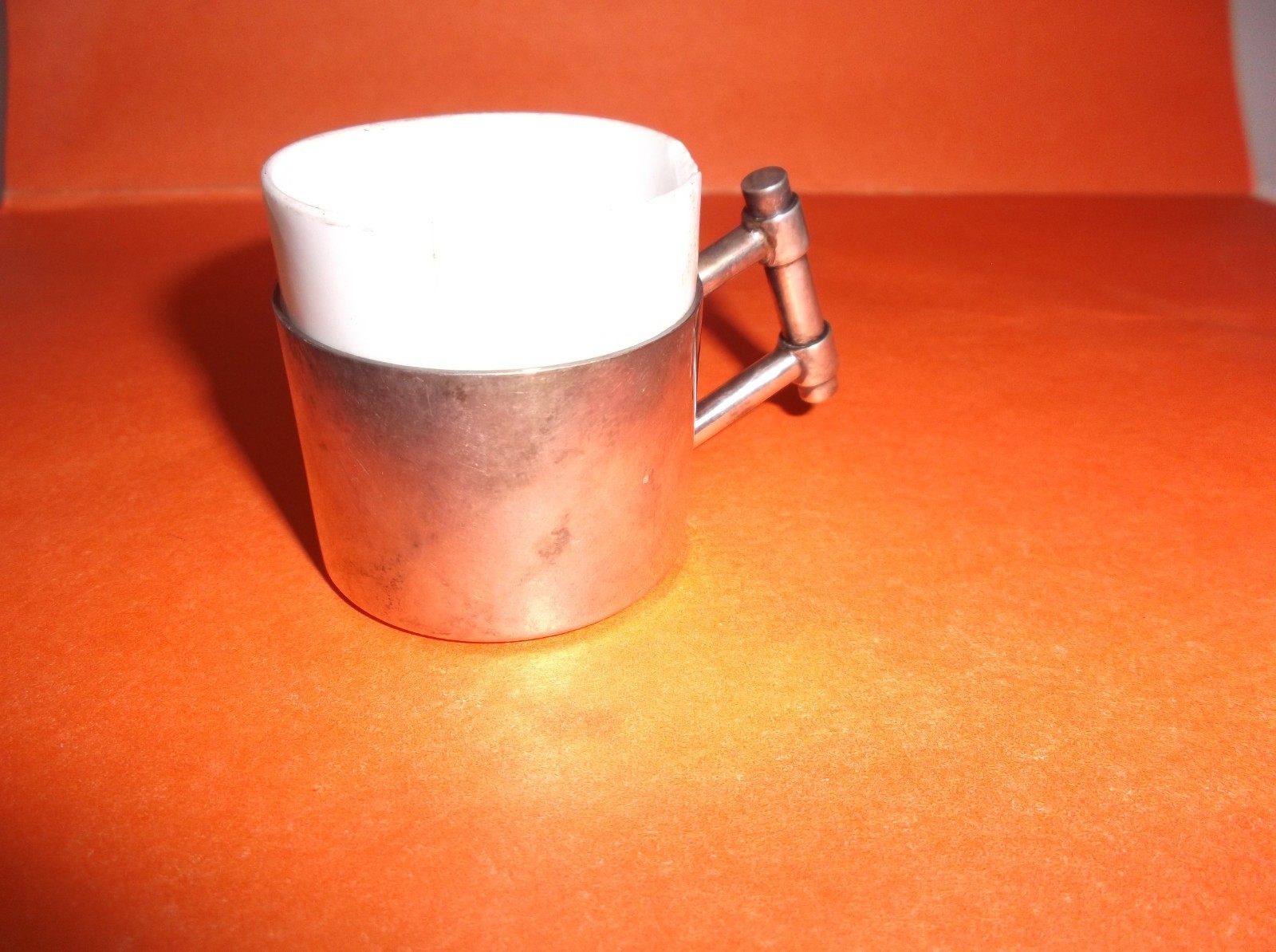 Vintage Silver Demitasse Espresso Cup by Krupp Berndorf, Original Liner