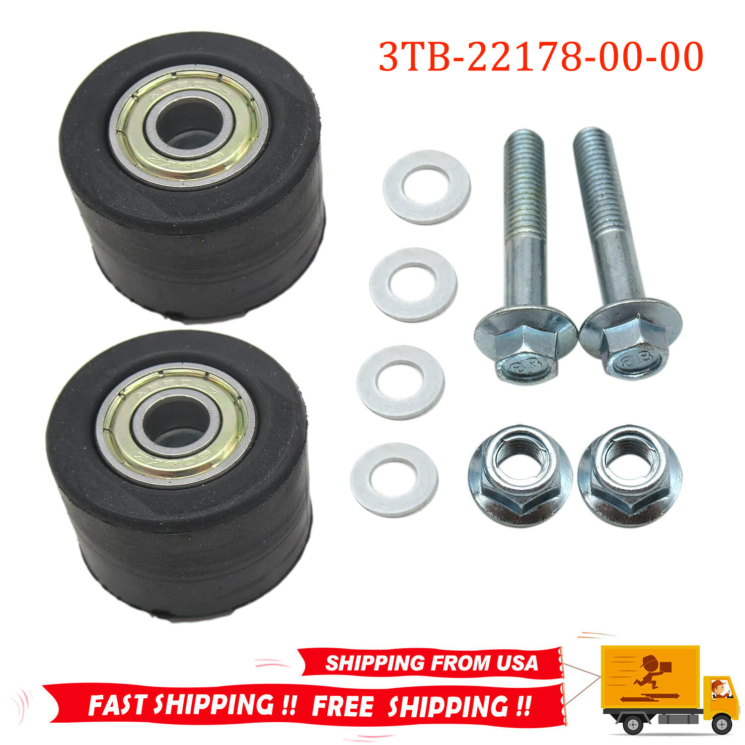 2*Dual Bearing Chain Roller Upper&Lower Set For Yamaha Warrior YFM350 RAPTOR 350