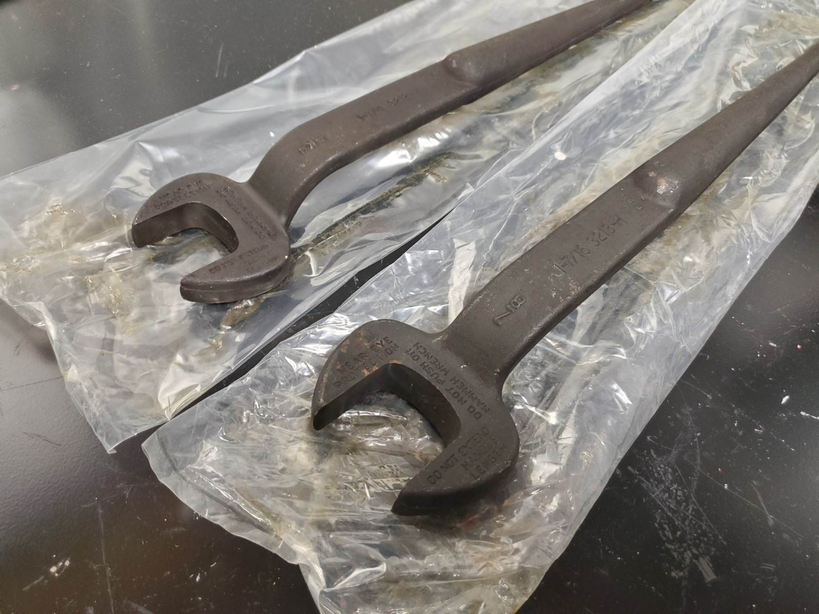 Klein Tools 1-1/4 & 1-7/16 in. Spud Wrench Set 3212-H & 3213-H NOS Made in USA