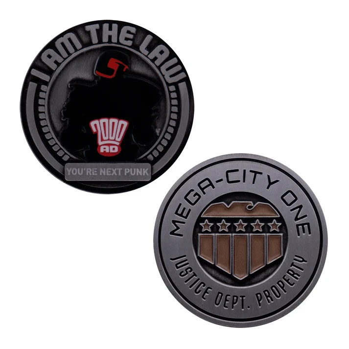 2000 AD Judge Dredd Mega-City One Limited-Edition Individually Numbered Coin
