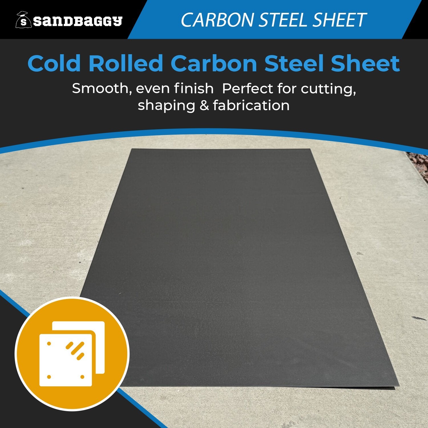 2 ft x 4 ft Cold Rolled Carbon Steel Sheet — 20 Gauge A1008 Plate - Sandbaggy
