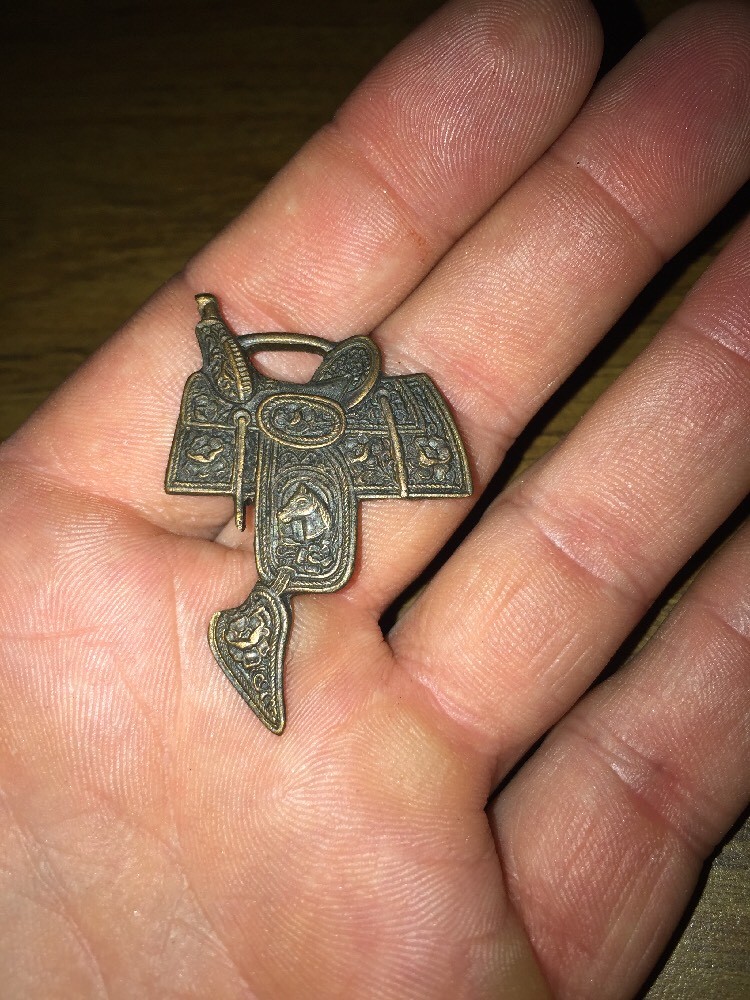 Saddle Pocket Watch Cover Elko Nevada Solid Metal Horse Equine Collector GIFT