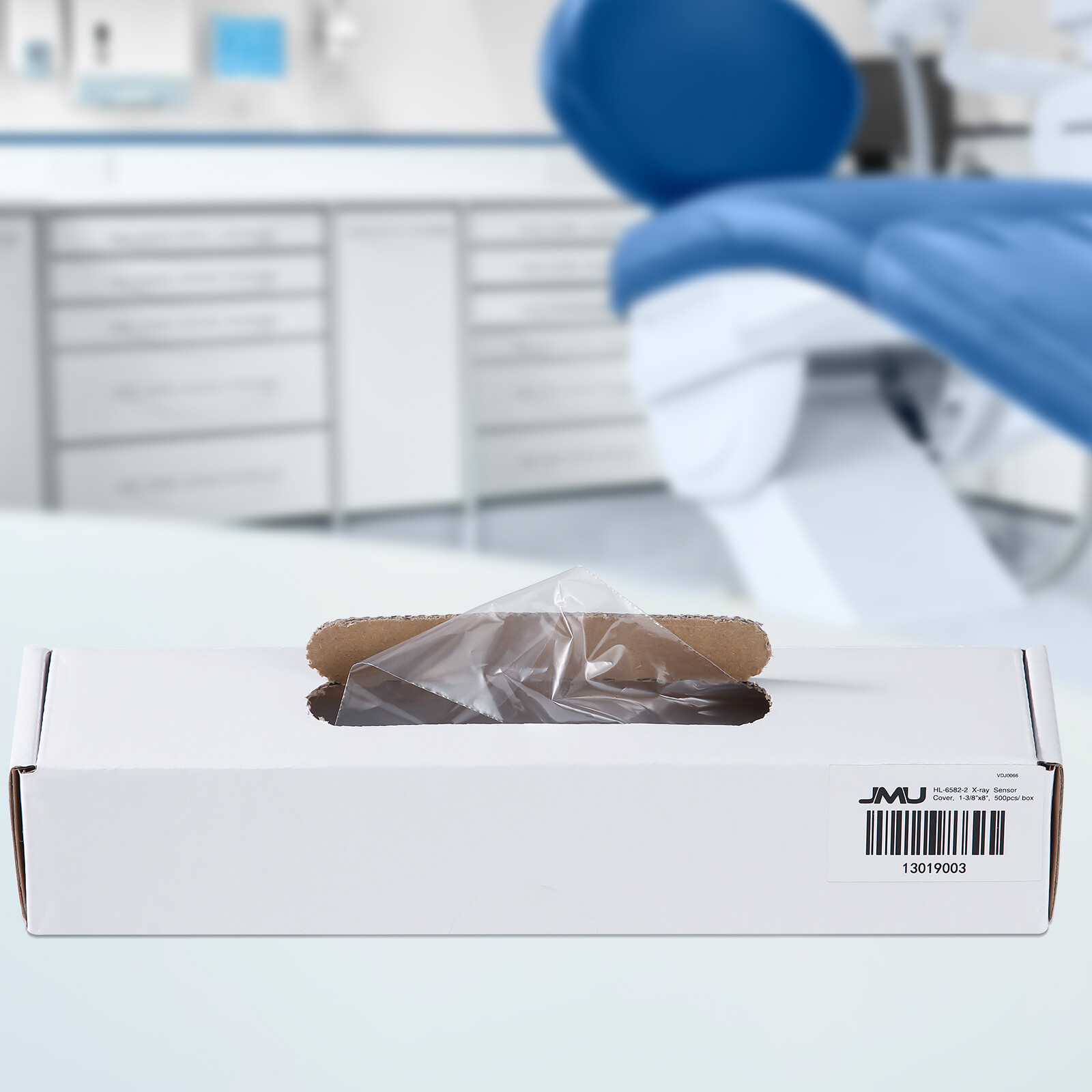 JMU Dental X-ray Sensor Cover Barrier Sleeves 1-5/8''x8'' 1-3/8''x8'' 500pcs