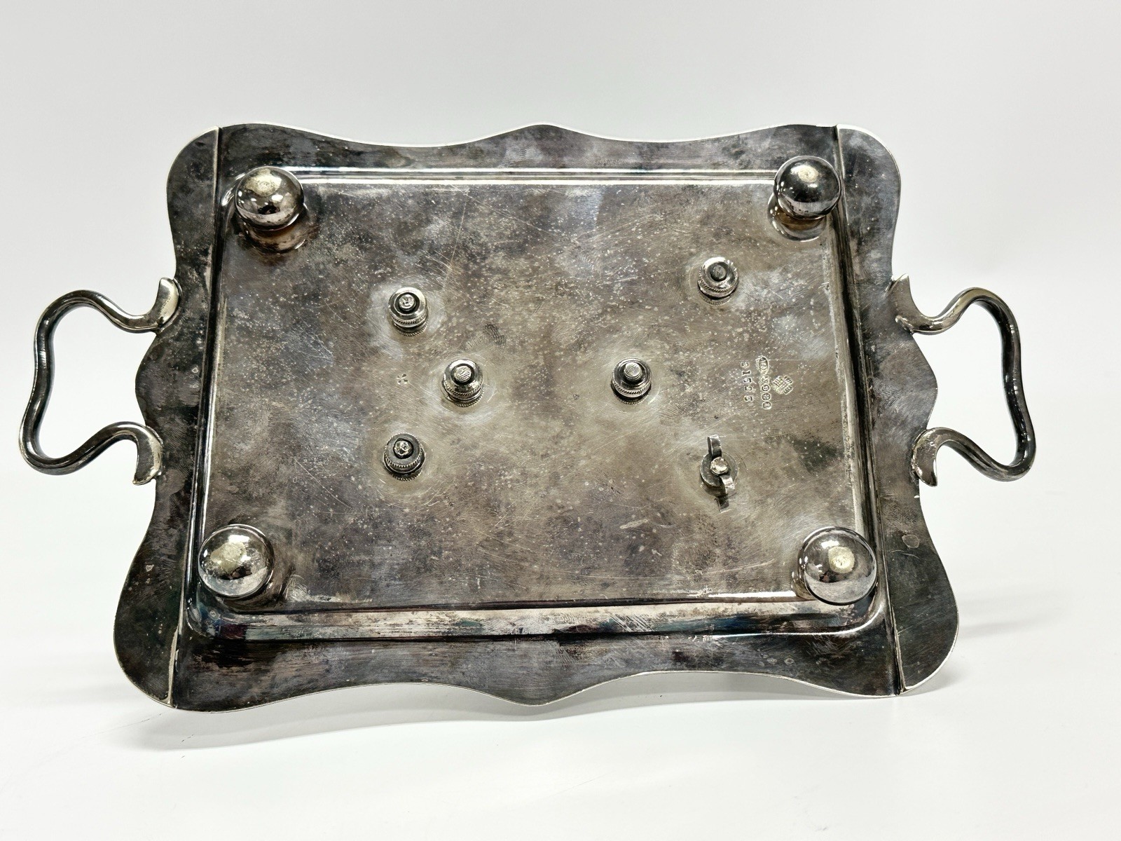 Antique English William Hutton & Sons Silver Plated Cigar Server Ca. 1880