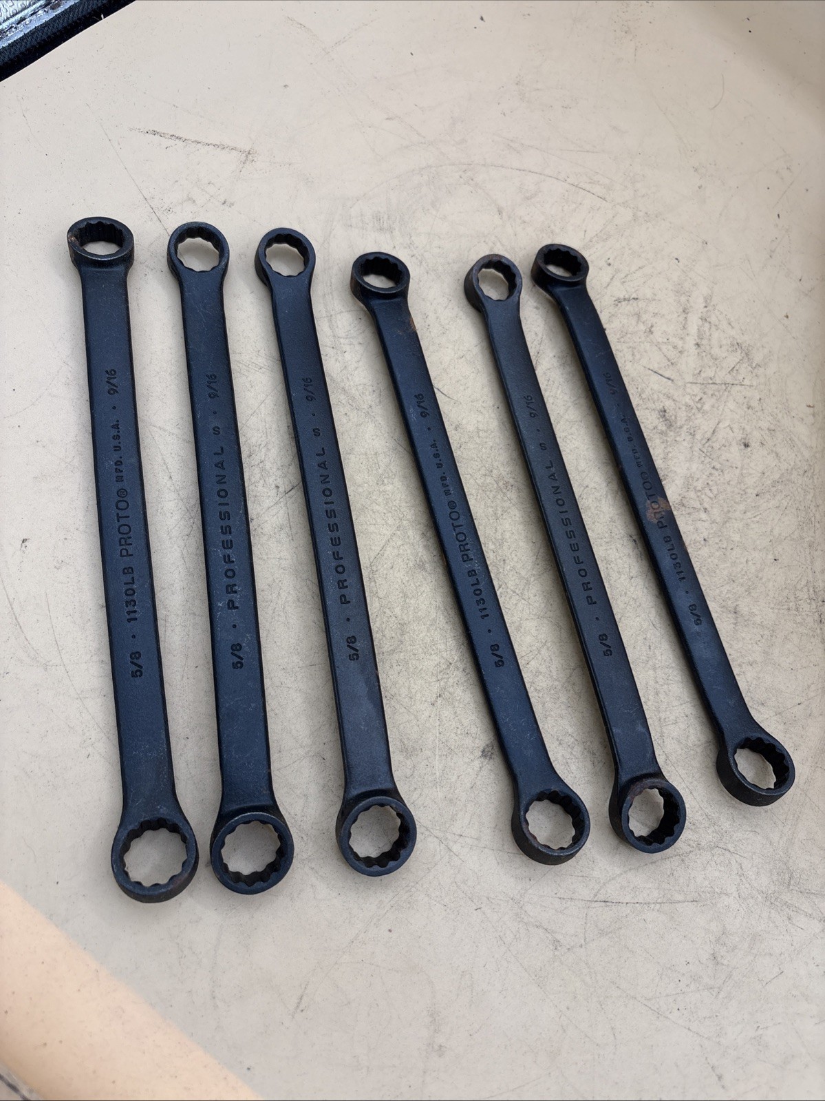 Stanley Proto 1130LB 9/16” X 5/8” Combo Wrench, Original Box, Set Of 6