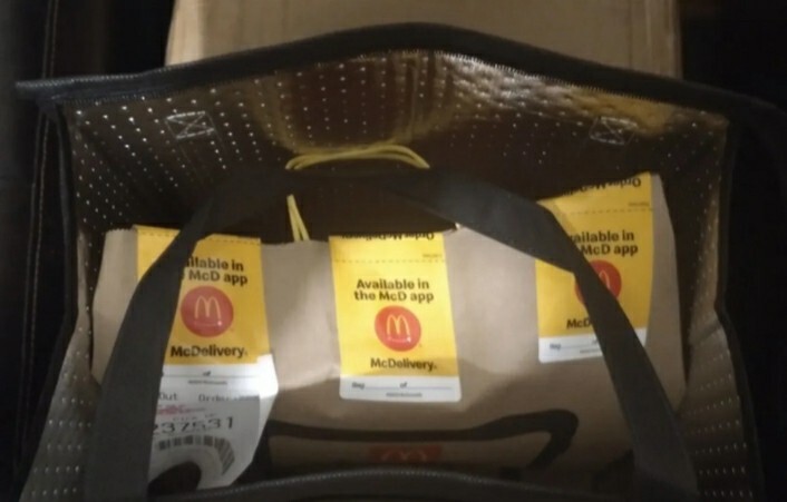 Large Thermal Insulated UberEats Tote Bag - Hot Cold Food Delivery