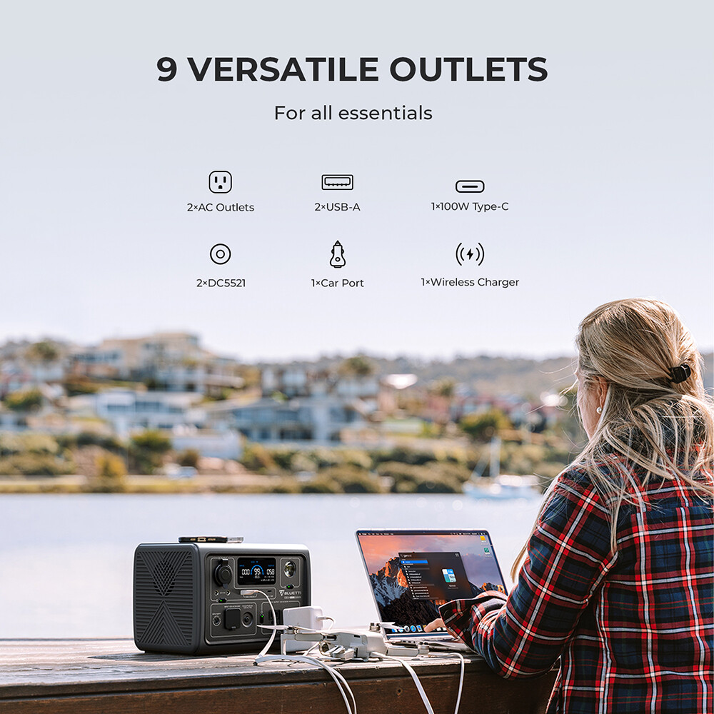 BLUETTI EB3A 600W 268Wh Portable Power Station LiFePO4 Certified Refurbished