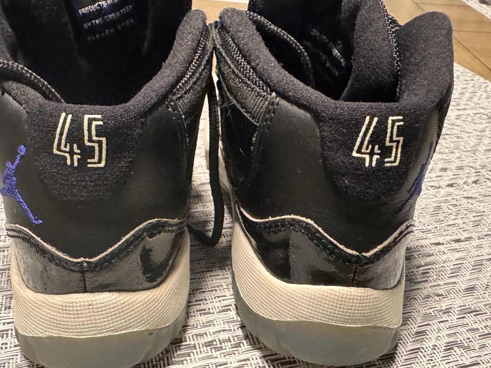 Nike Air Jordan Retro 11 Kids Size 11c Space Jam Black Shoes 378039-003