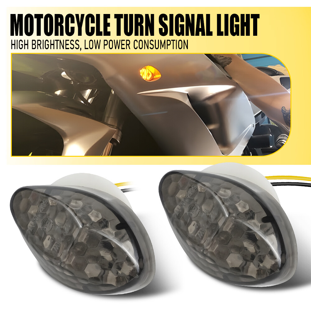 LED Flush Mount Front Turn Signal Blinker Amber For Honda CBR600RR CBR600F4/F4i