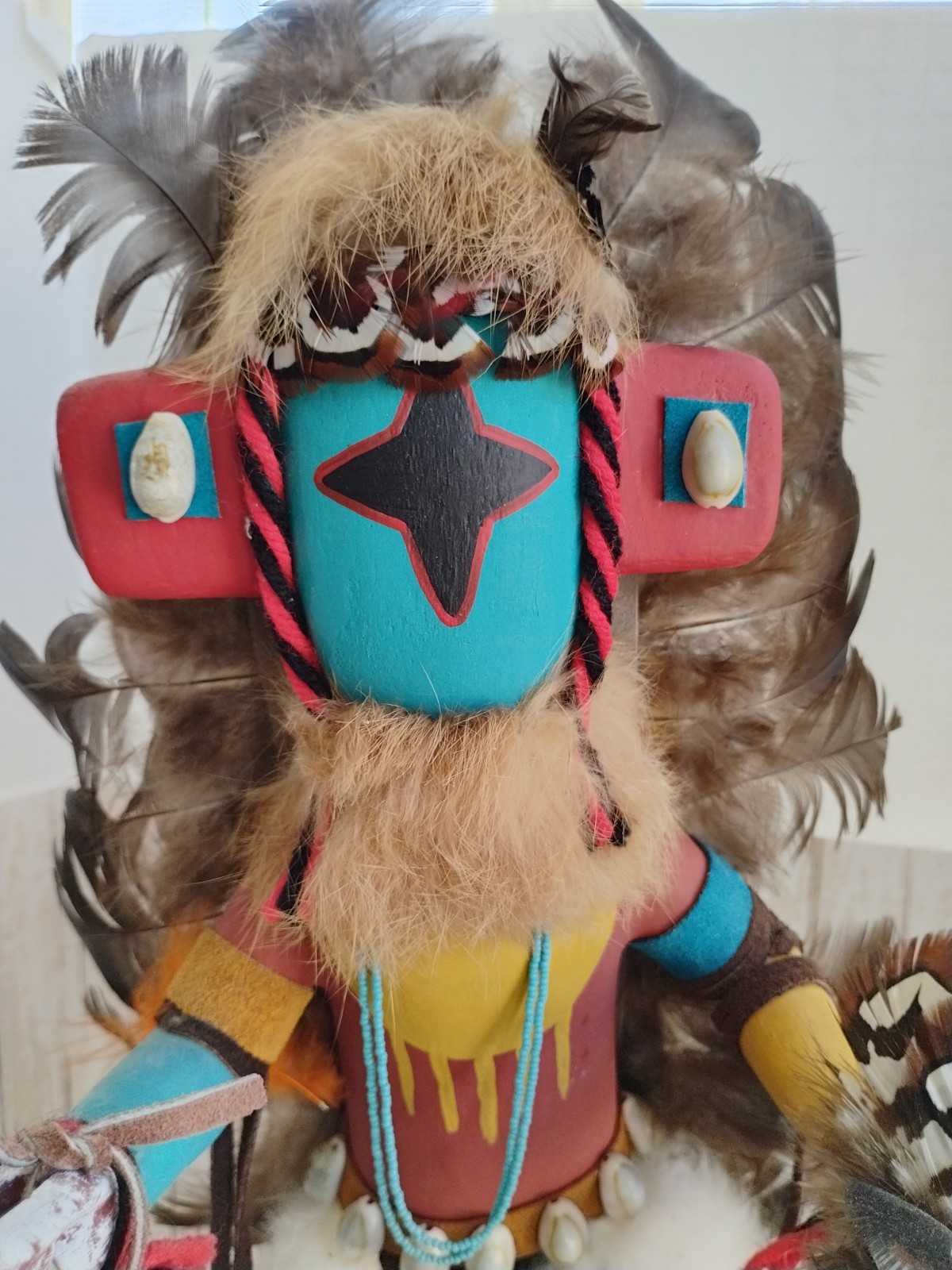 Vintage Large Navajo Kachina Doll Chasing Star Signed By Artist I McB