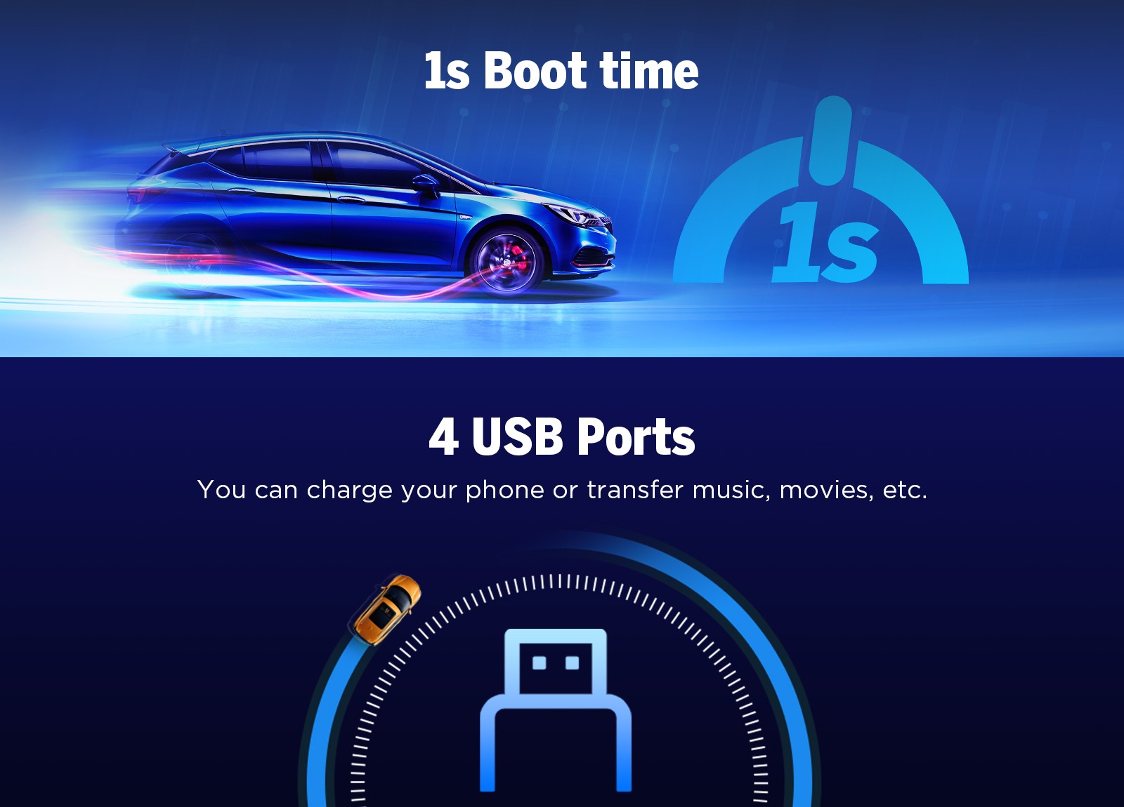 Eonon UX7A GPS Navigation 7" Android 14 4+64 Double DIN Car Stereo CarPlay Radio