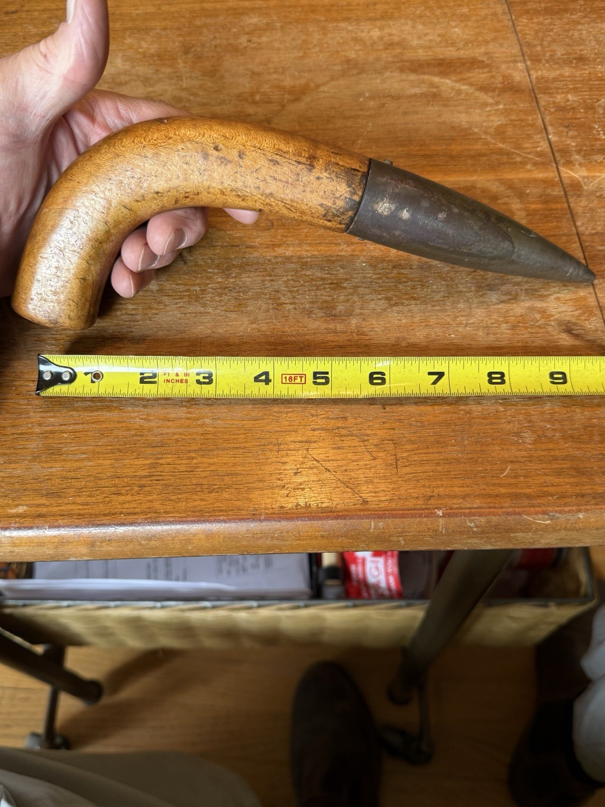 Antique Dibber/Dibbler, nice tool from the 1800s. worn hardwood handle