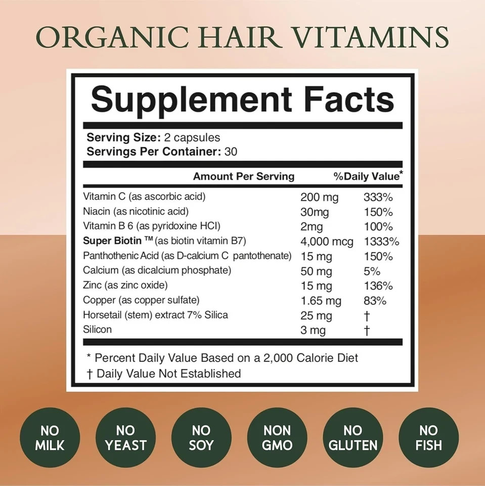 NOOR HAIR Healthy Hair Formula, Hair Growth Supplement Supporting Thick Hair