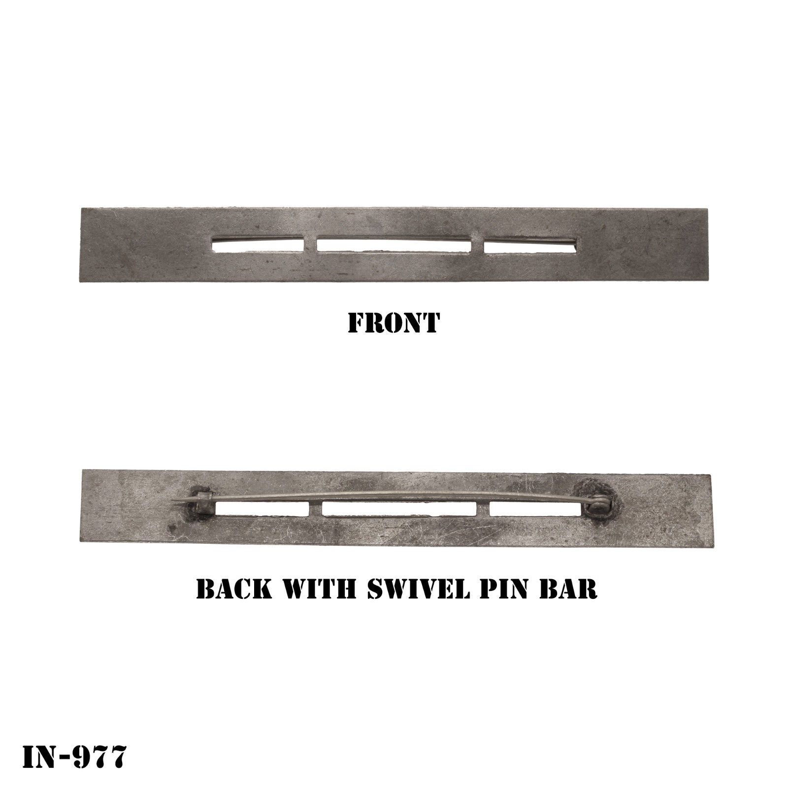 WWII Navy & Marines Ribbon Bar Device ~ For 3 Ribbons ~ Wide Bar Blank with Pin