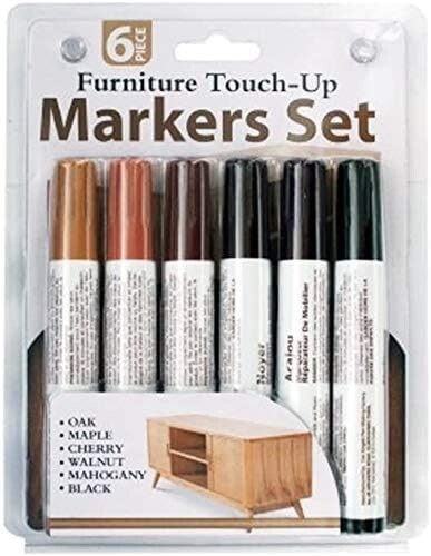 6 Pc Furniture Touch Up Marker Pen Wood Scratch Repair Filler Remover Fix