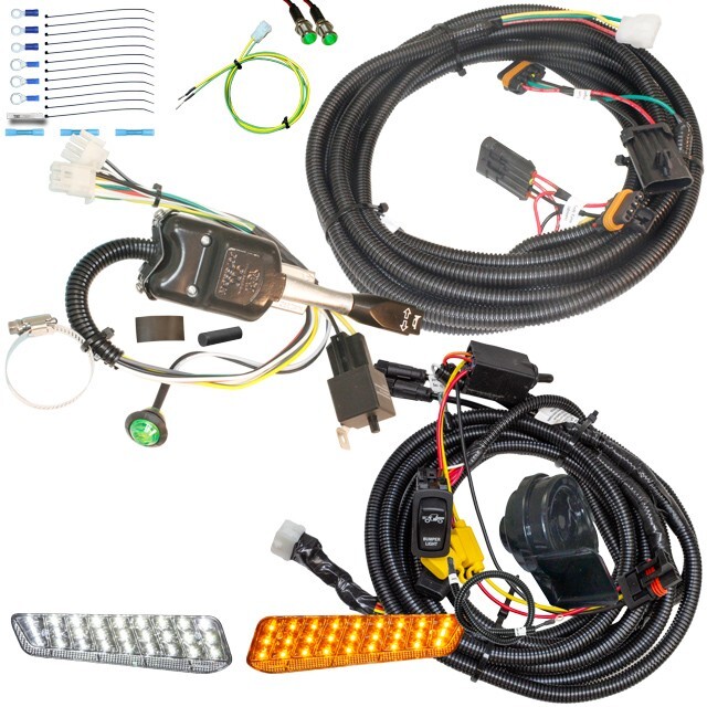 No Hole Drill Turn Signal Kit 25 Polaris Ranger XP1000  Street Legal Plug & Play