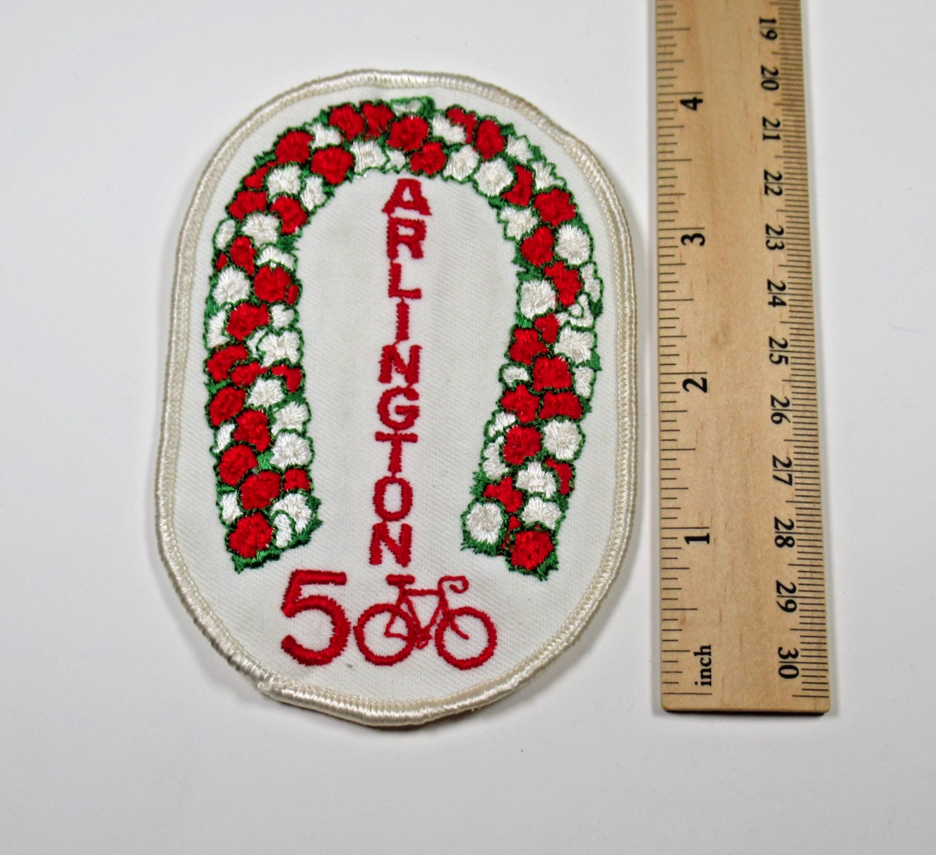 Arlington 5 Furlongs cycling patch vintage embroidered bicycle club sew on