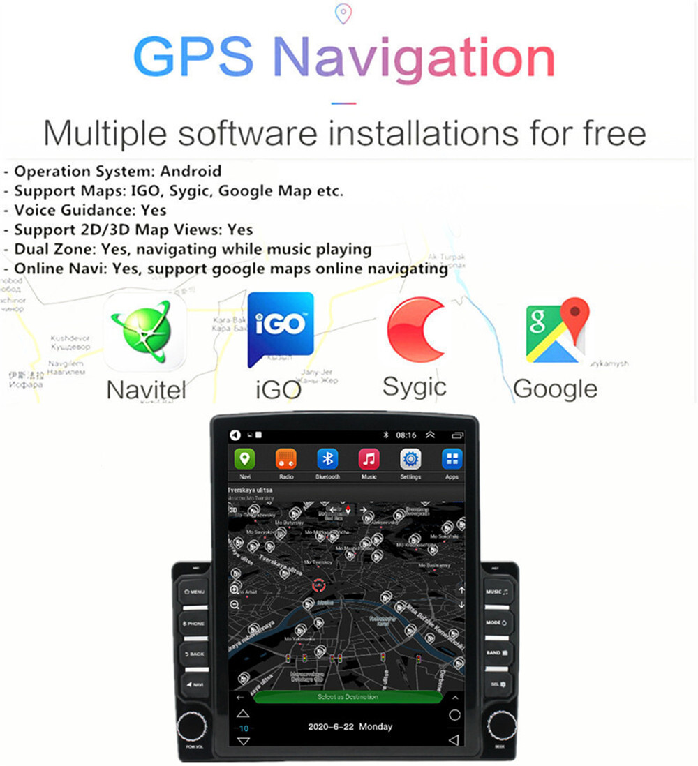 Car Stereo Radio For Apple Carplay Fit For Dodge RAM 1500 2500 2013-2019 GPS BT