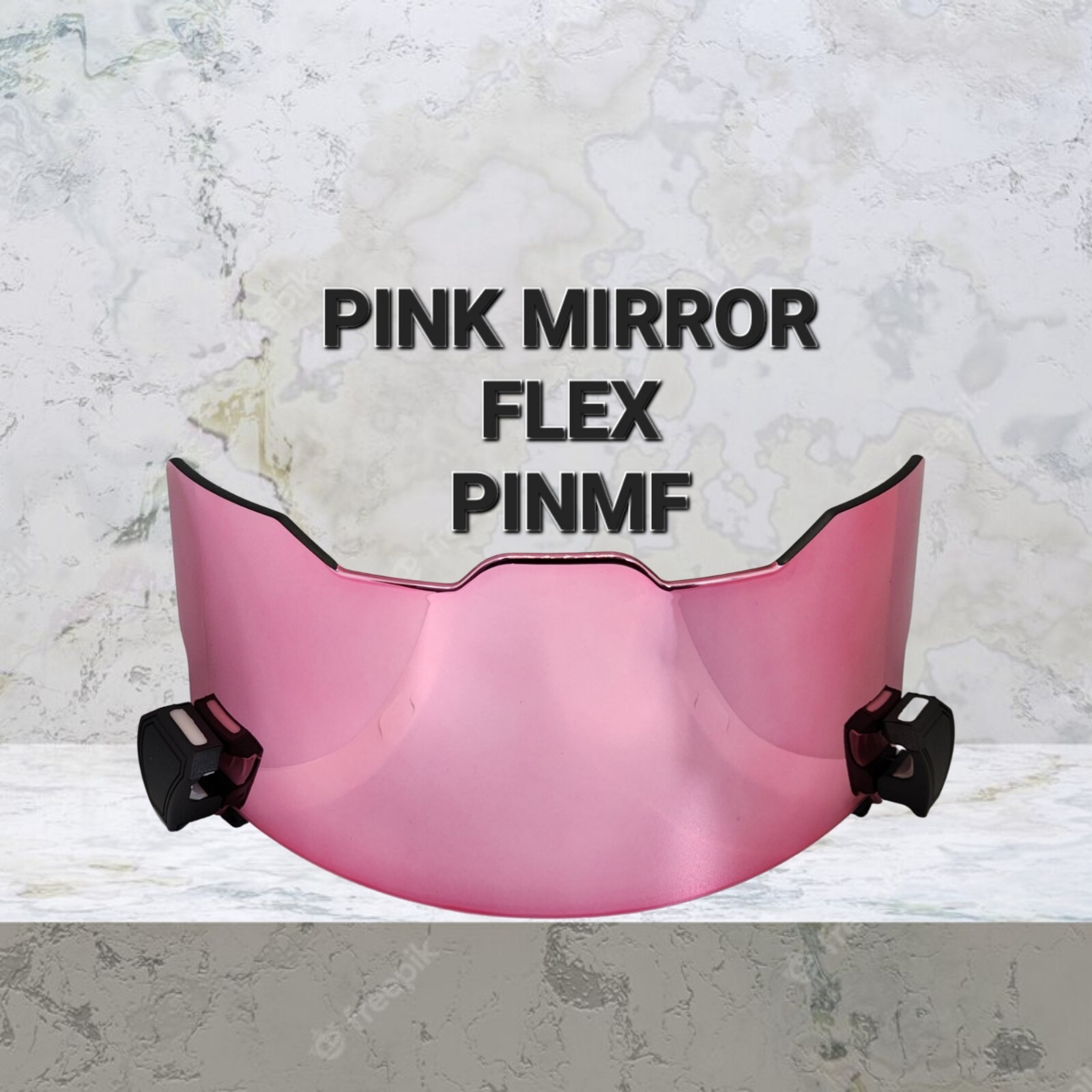 Low Profile Full Size Chrome Mirror Football Helmet Visor 4 FLEX (Display Only)