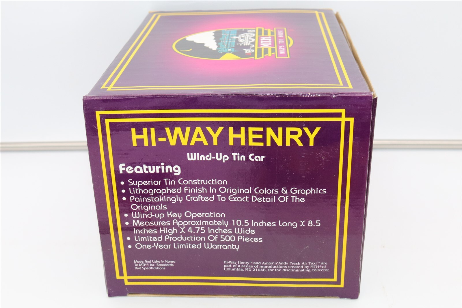 MTH HI-WAY HENRY WIND UP TIN CAR in ORIGINAL BOX - of 500 L
