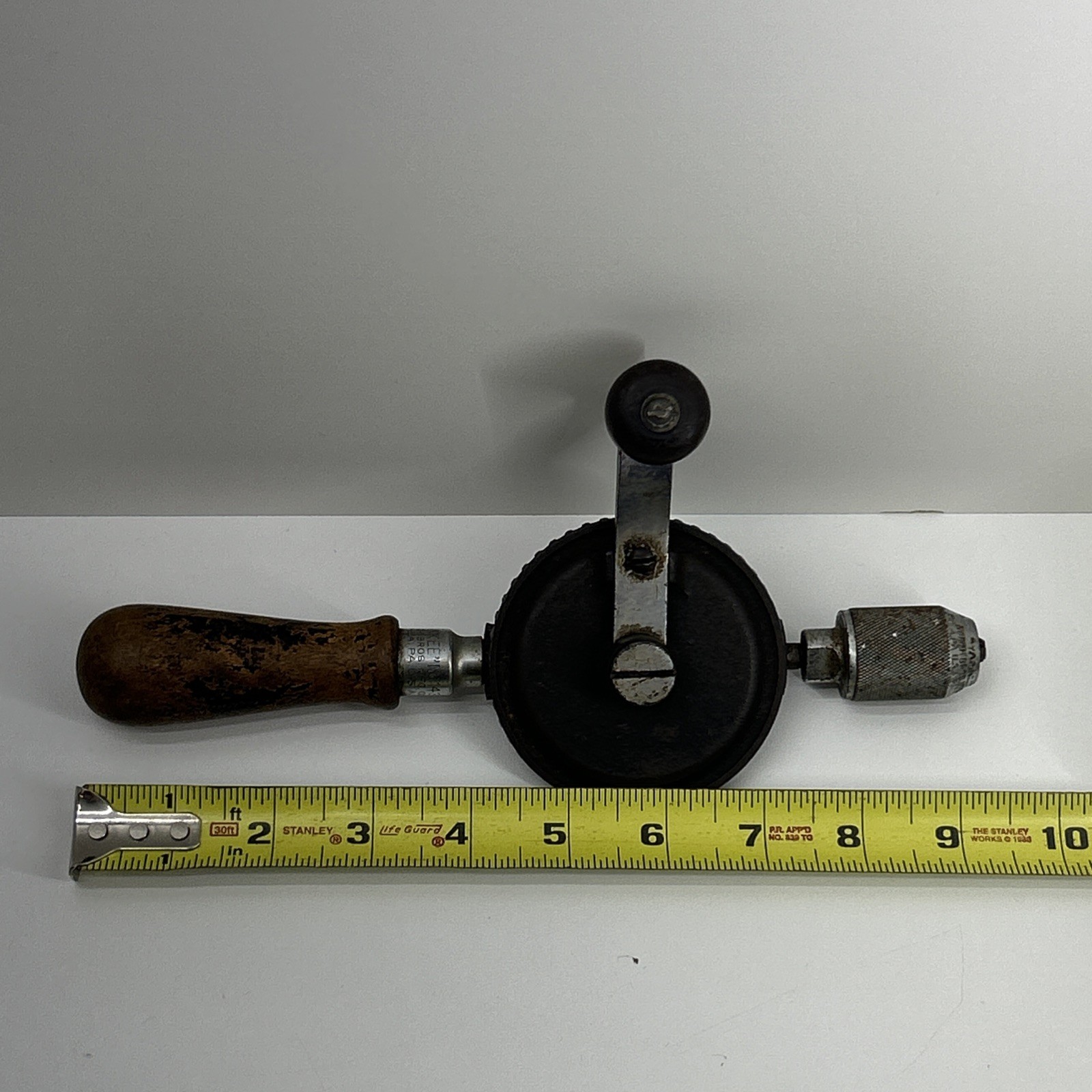 Vntg Yankee North Bros. 1431 Double Pinion Eggbeater Drill,9-3/8",PaT. 3-15-1910