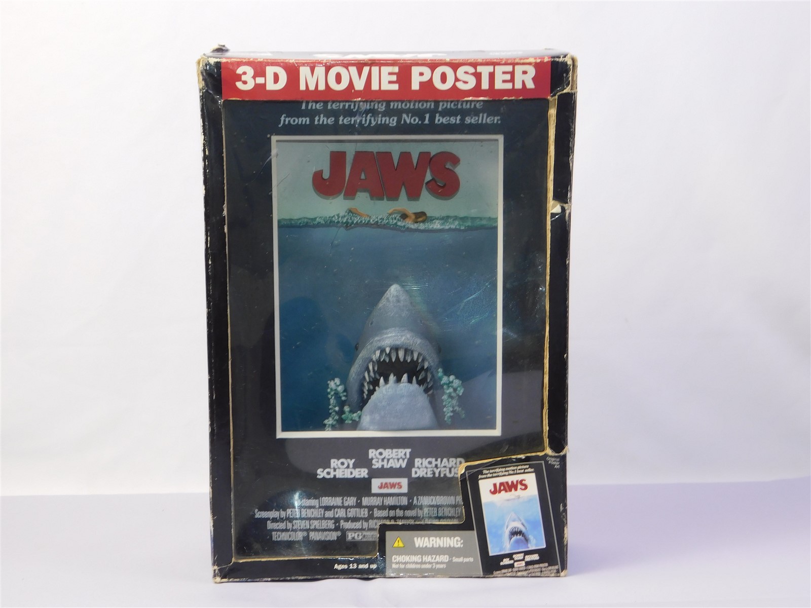 JAWS 1975 Movie 3D Poster Art Statue Steven Spielberg McFarlane Toys RARE