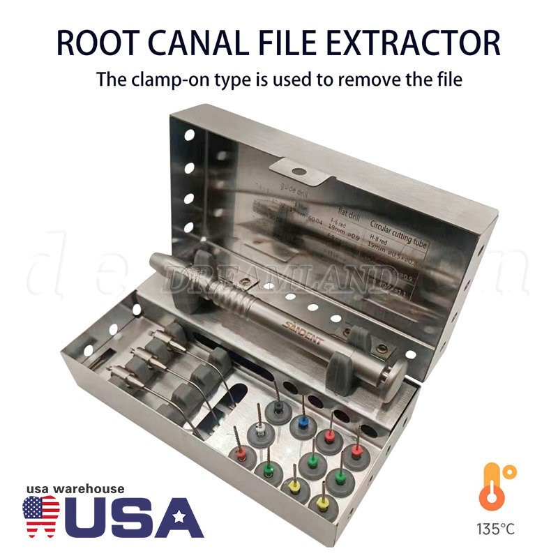 Dental Broken File Extractor Endodontic File Removal System Kit Endo Root Canal