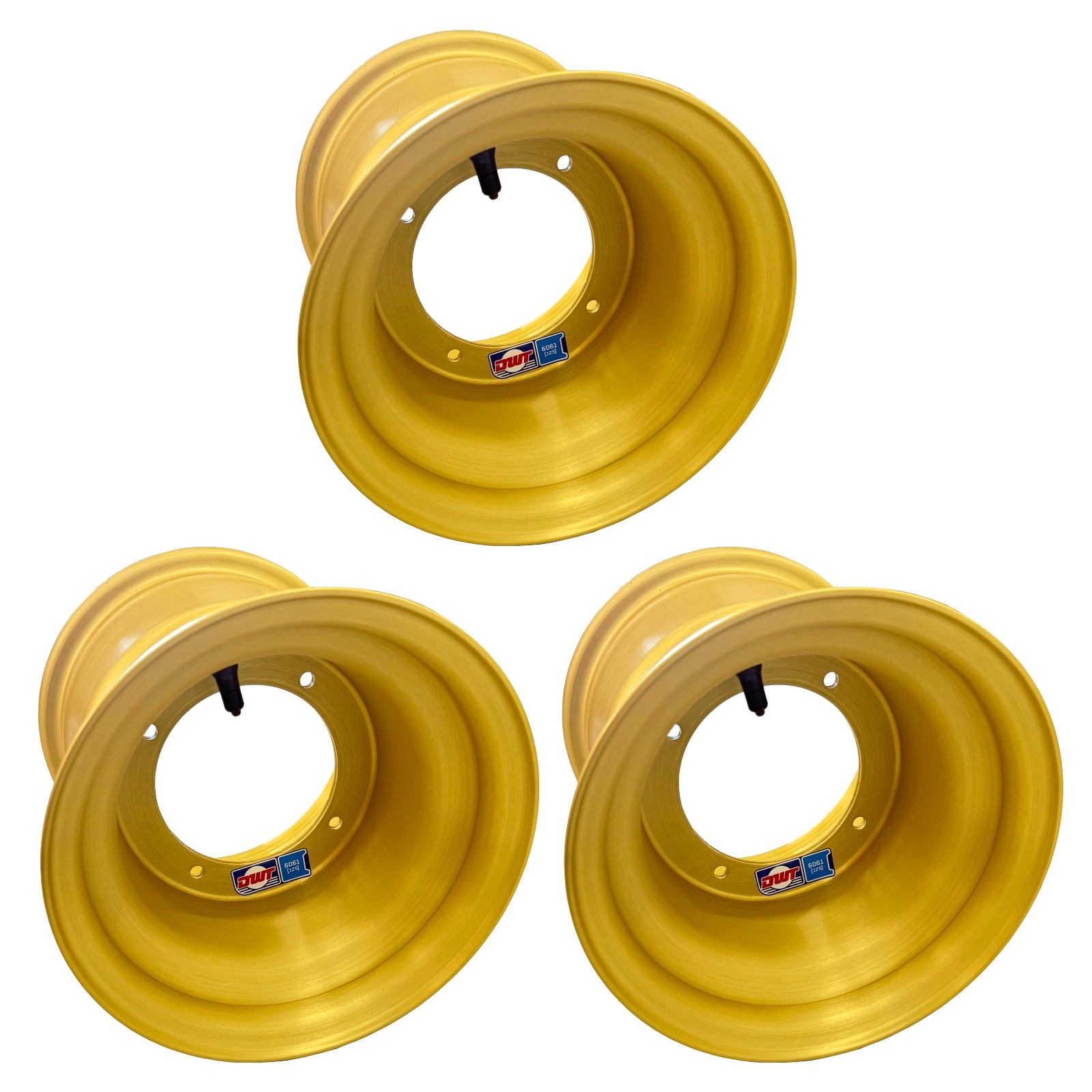 DWT Gold Anodized Wheels Rims 8" 4+4 4/130 Honda ATC 110 185 125M 200S 250R