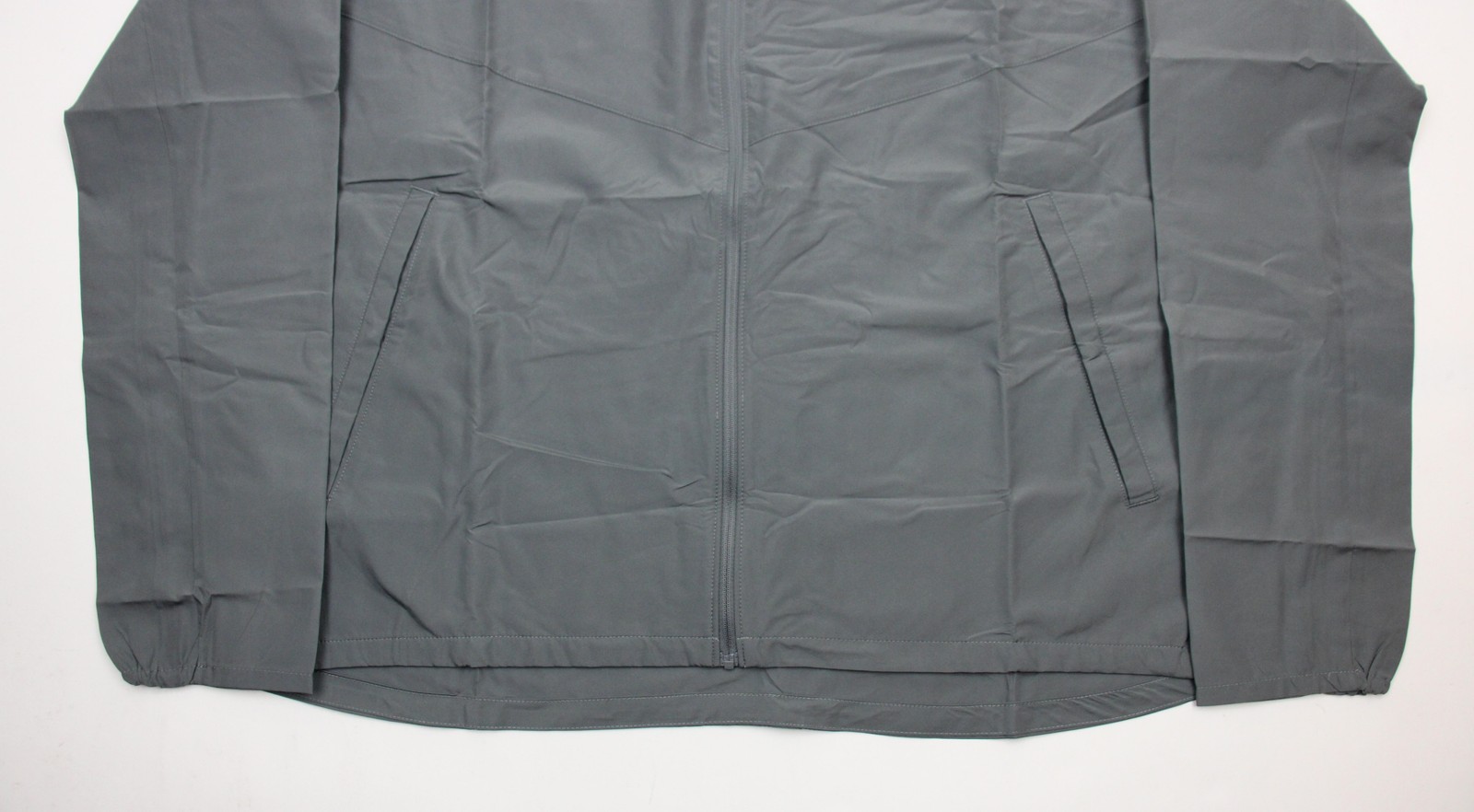 Nike Running Jacket Mens Large Gray Hooded Full Zip Windbreaker DD4746-084