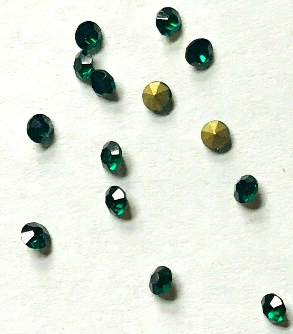 14 pcs Emerald Green Lionel Classification Lamp Jewel Rhinestone Marker Lantern