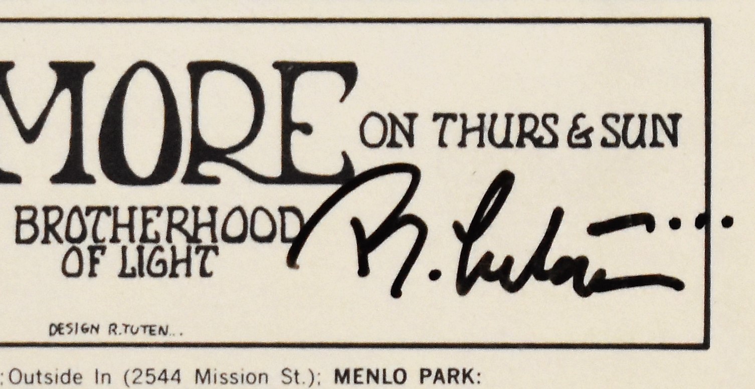 Grateful Dead Jefferson Airplane Handbill 1969 BG-171 signed Randy Tuten