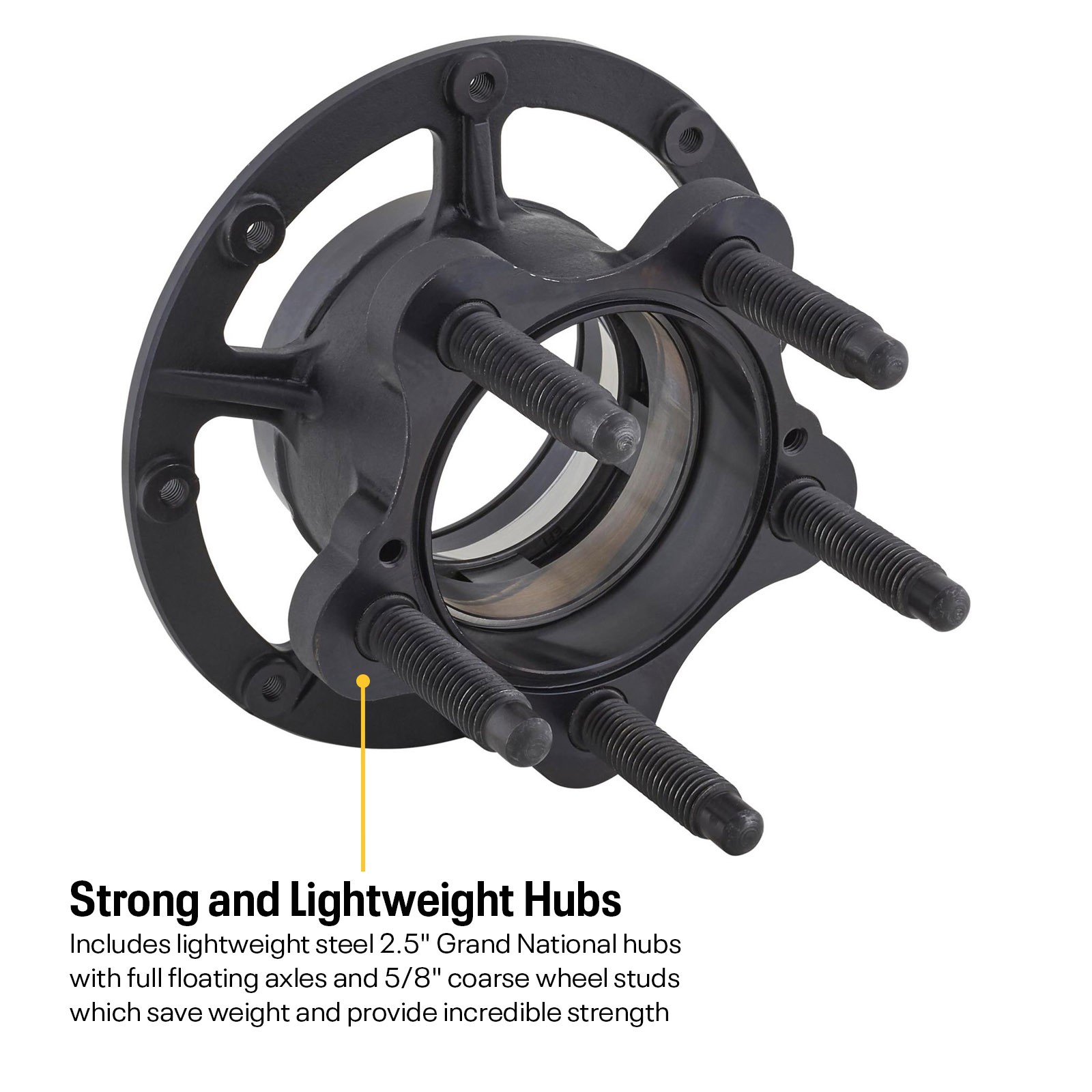 9 Inch Floater Rear End w/ Adjustable Metric Brackets, 5x4.75, 60