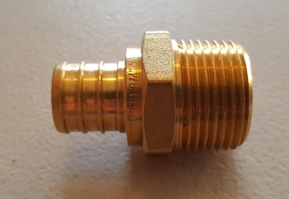 100 PCS. 3/4" PEX X 3/4" MALE NPT THREADED ADAPTER BRASS CRIMP FITTING LEAD FREE