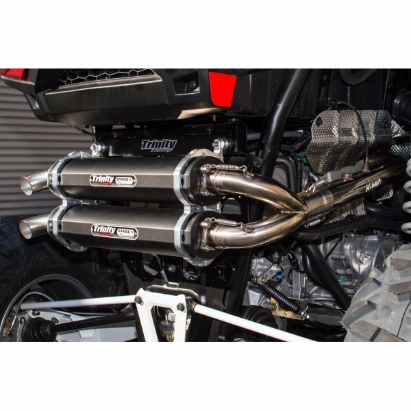 2020-2025 Polaris RZR PRO XP Trinity Racing FULL Exhaust System - Black Turbo R