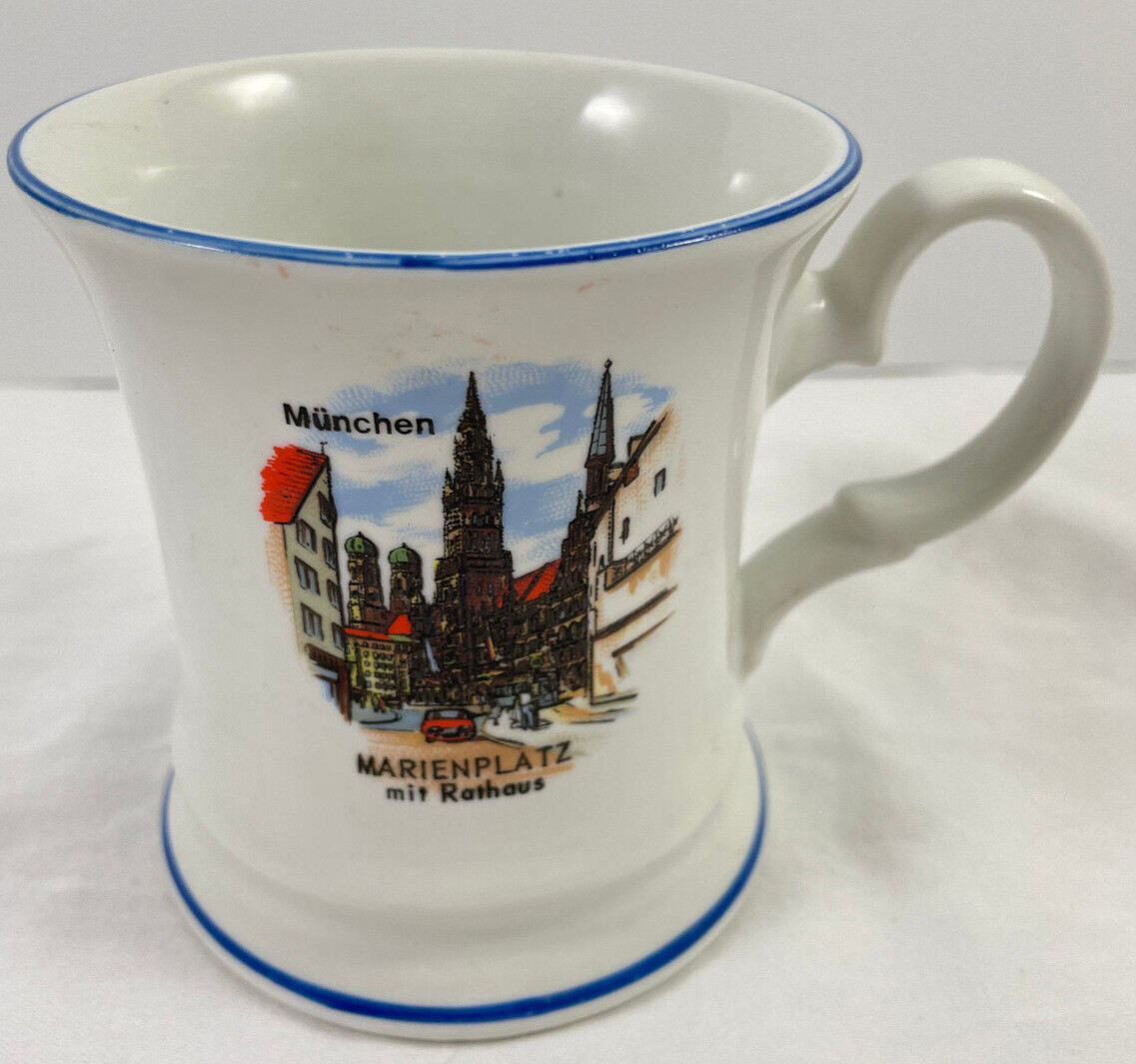 Johann Weig Souvenir Mug Munich Germany Marienplatz Rathaus Bavaria Cup