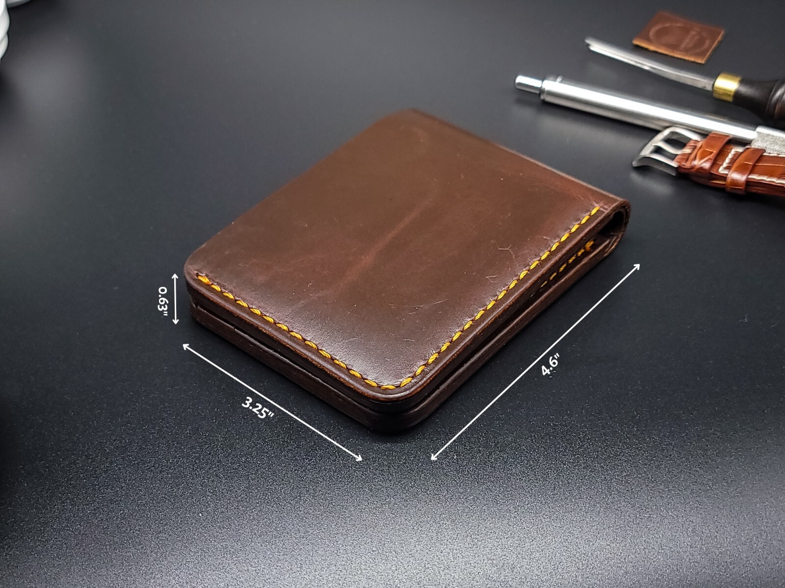 Bellicose Handmade Full Grain Leather Wallet for Men, New