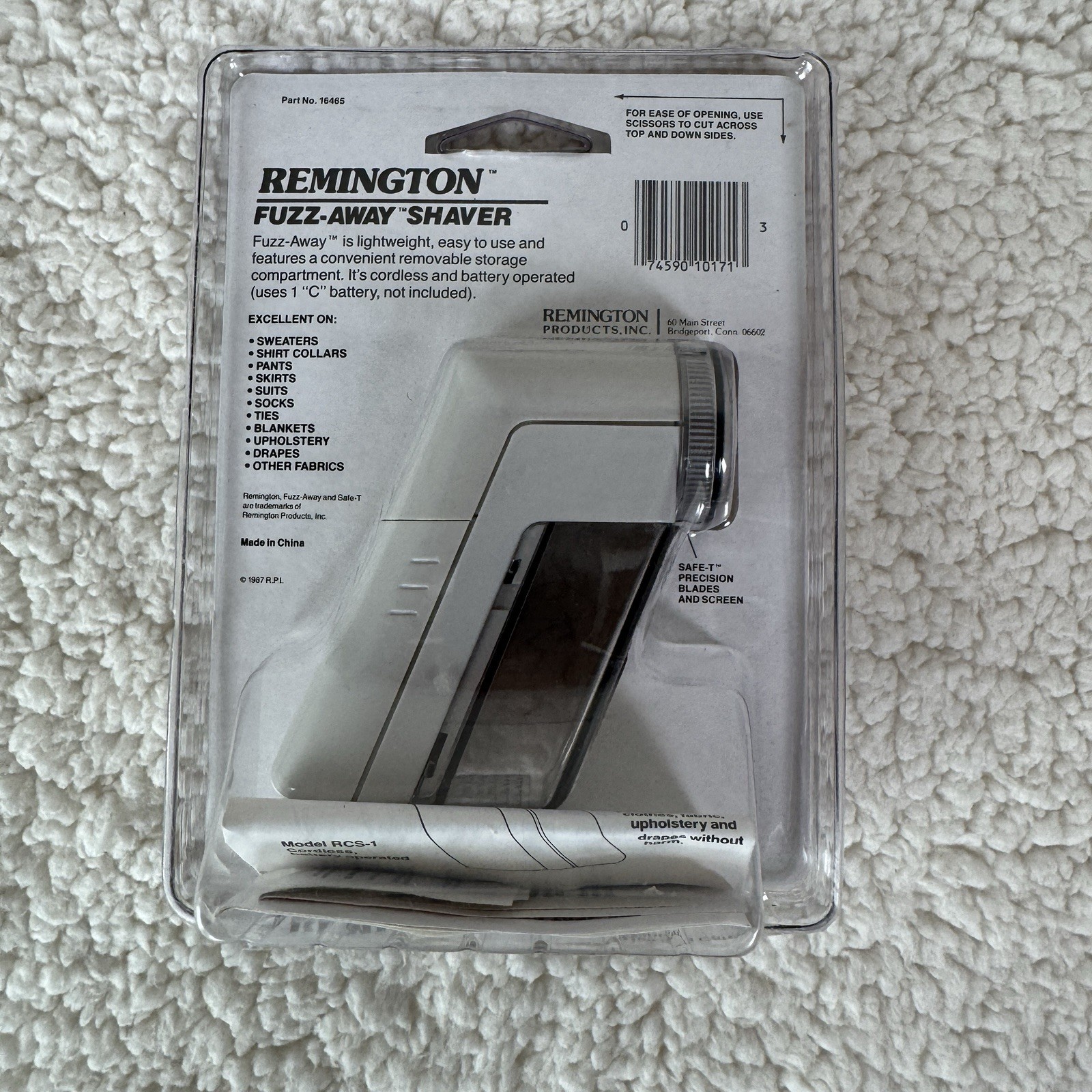 Vintage Sealed Remington Fuzz-Away Fabric Shaver RCS-1 – 1987 – Cordless – NIB