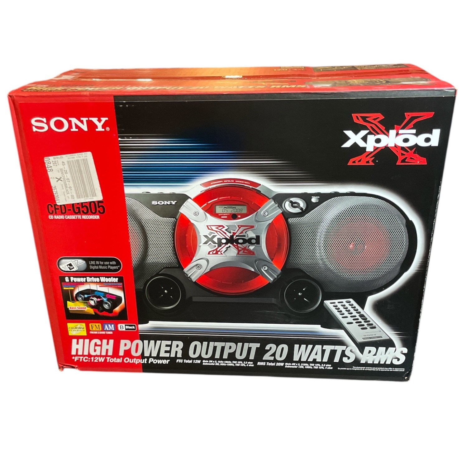 Sony Xplod CD Radio Cassette Recorder • CFD-G505 Boom Box New SEALED