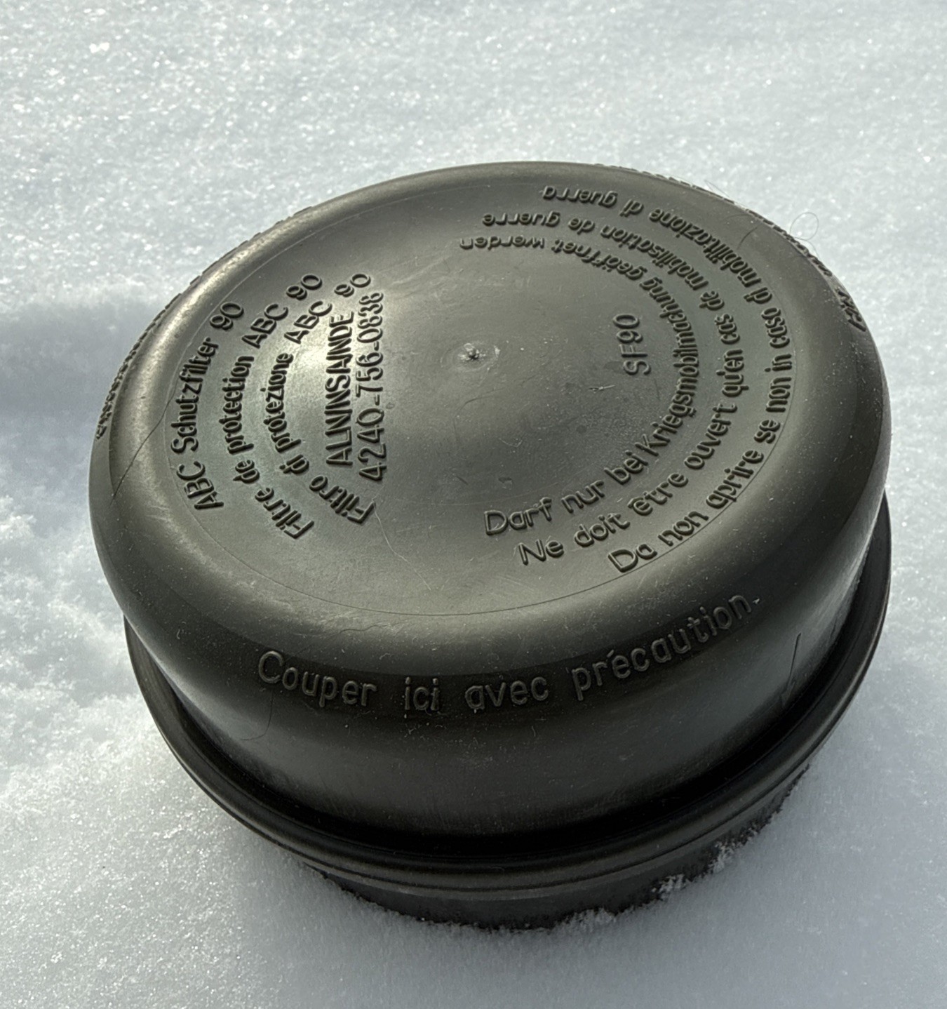 NATO 40MM GAS MASK FILTER Schutzfilter 90 NEW SEALED NOS ALN 4240-756-0838.