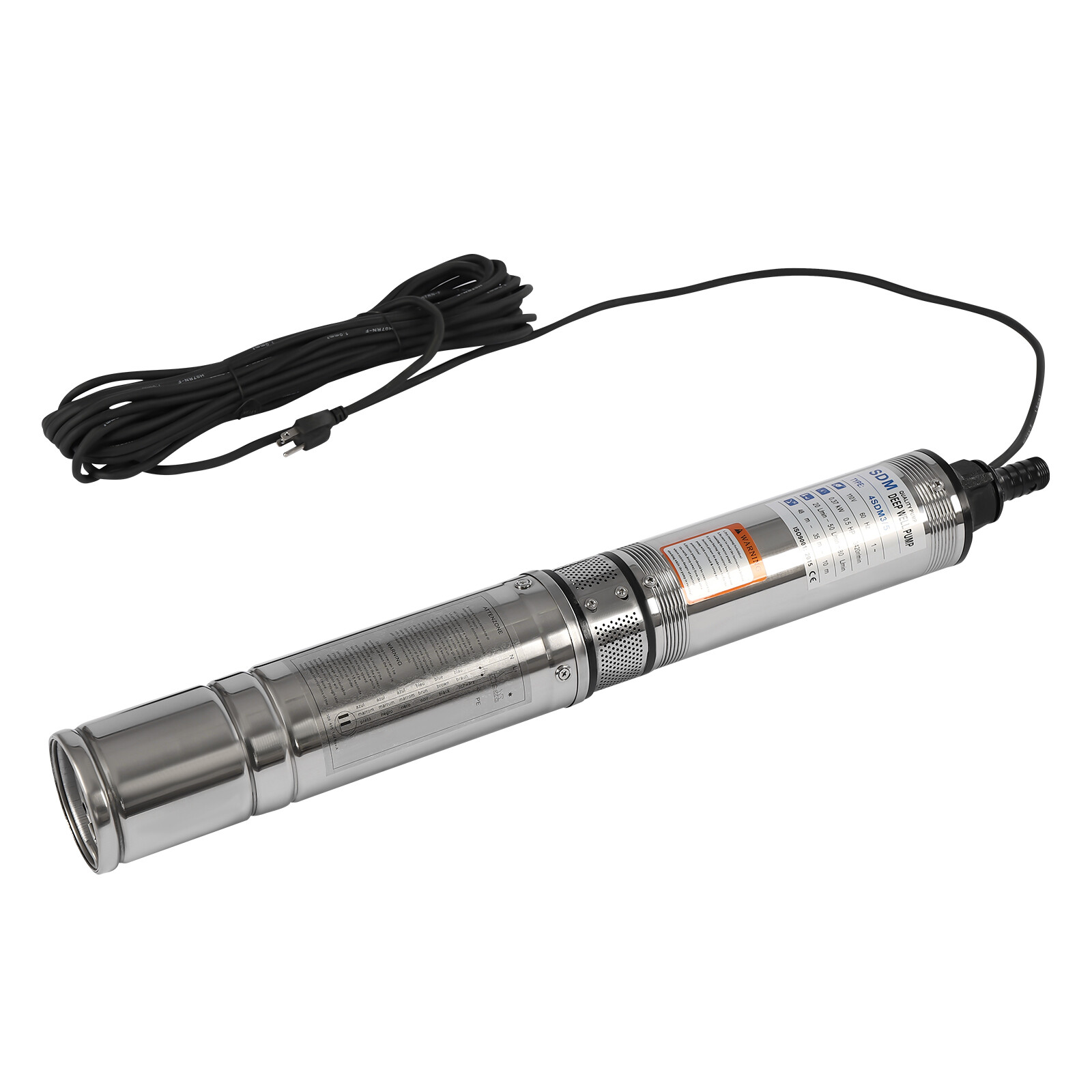 Submersible Pumps OD Pipe 110V/60HZ 0.37KW 0.5HP Stainless Steel Well Pump