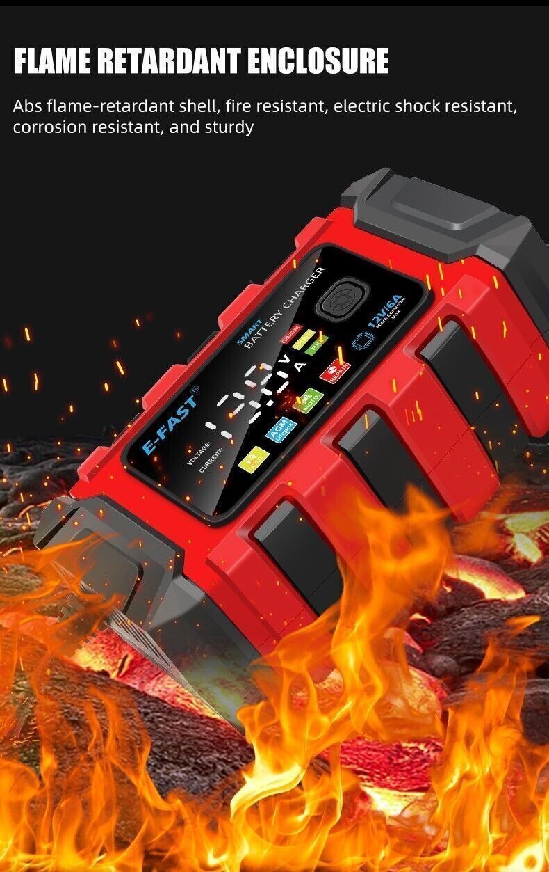 12V Smart Car Battery Charger Automatic Lifepo4 Repair Maintainer Trickle New