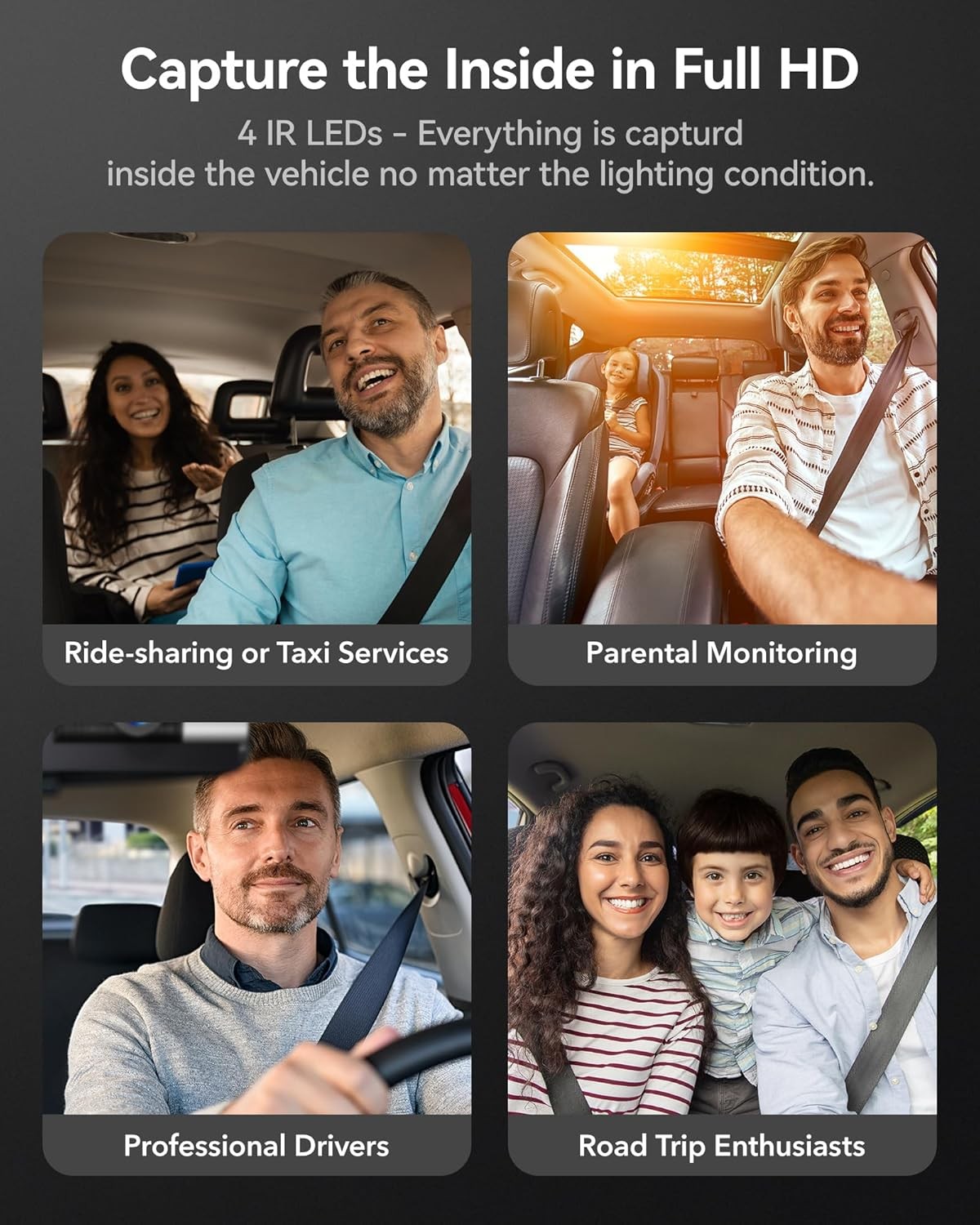 WOLFBOX Dash Cam i17 4K 3 Channel Dash Camera, 5.8GHz WiFi & GPS with 64GB Card