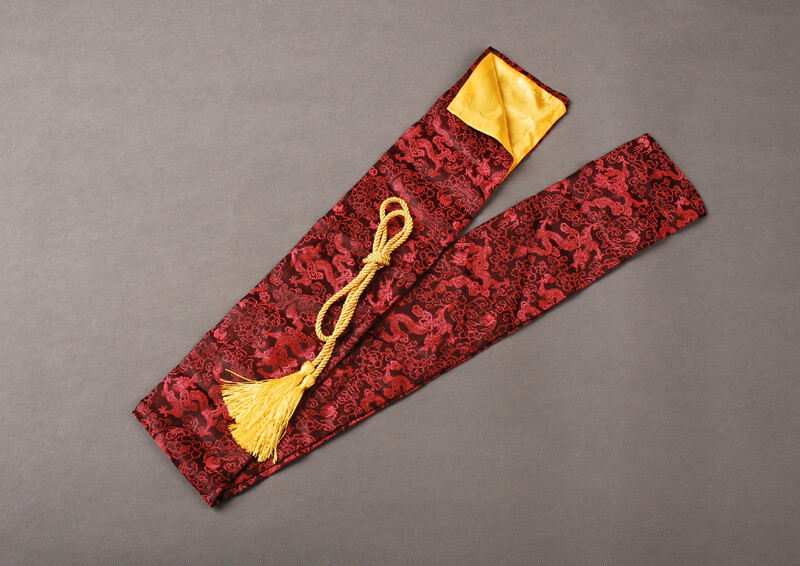 Red Dragon Silk Sword Bag for Japanese Samurai Katana Wakizashi Sword