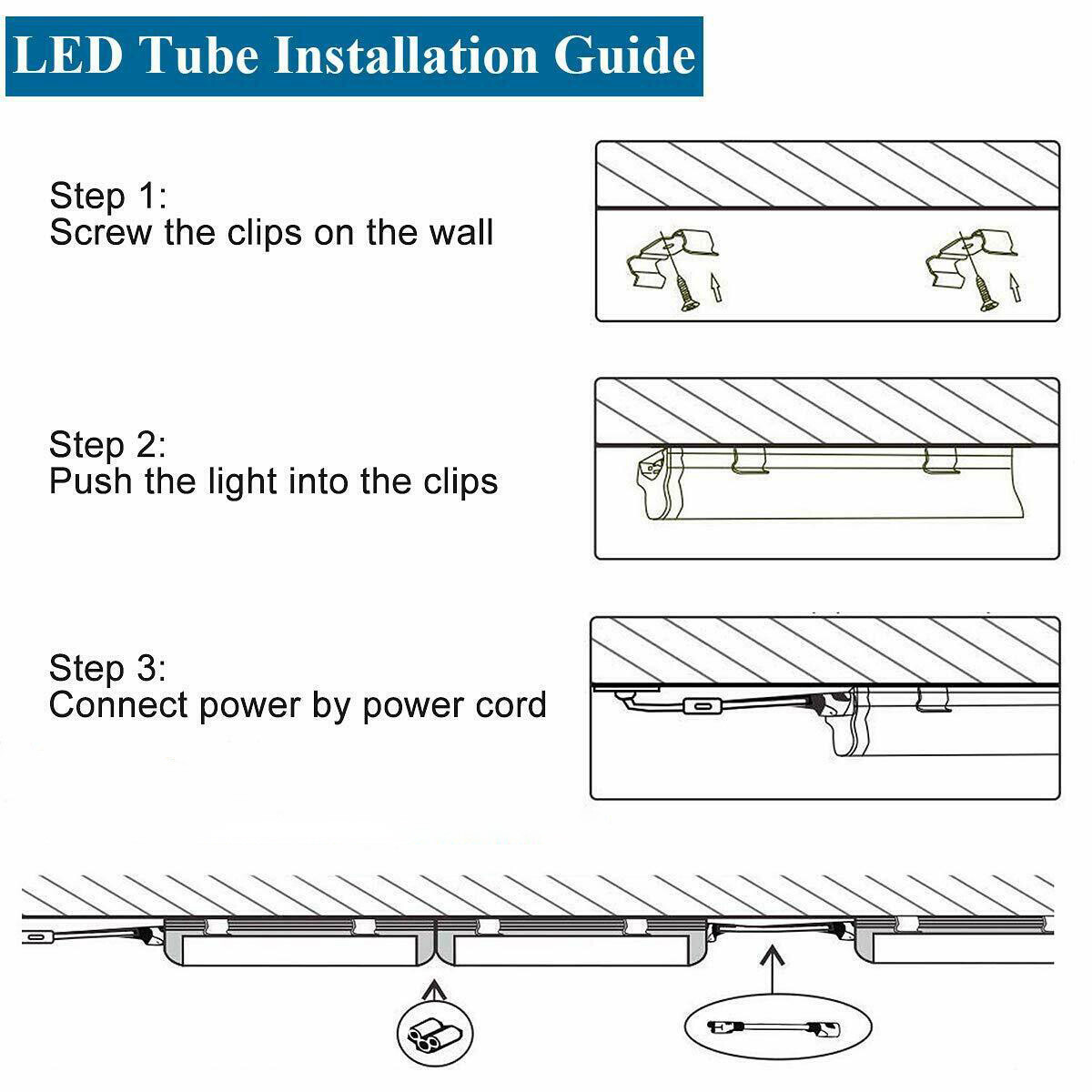T8 8FT Led Shop Light Fixture 8Foot T8 Integrated Led Tube Light Bulbs V-shaped